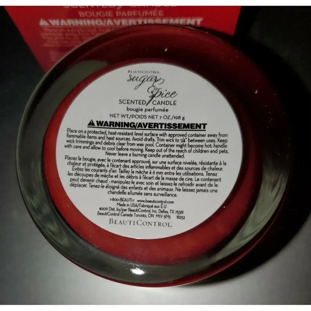 BeautiControl Sugar & Spice Bougie Parfumee Retired  7 oz Candle NEW